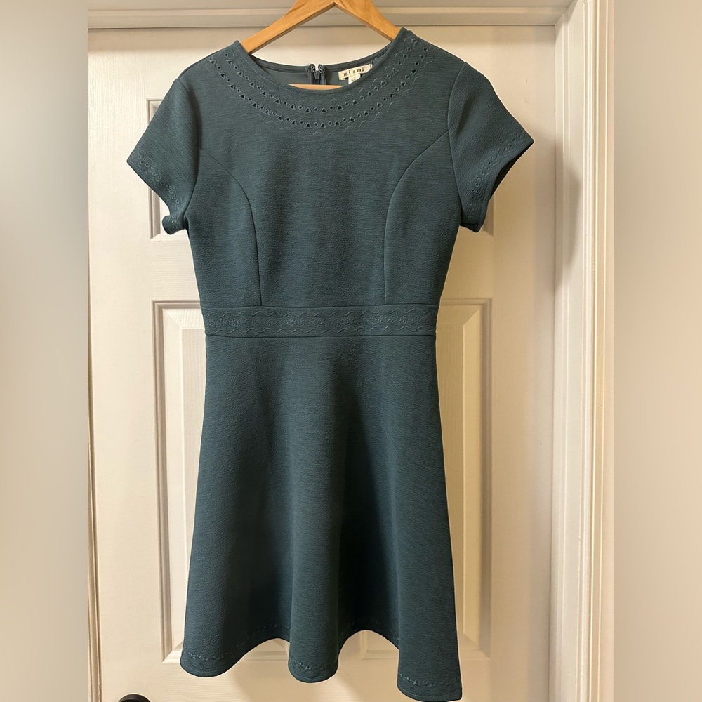 Teal miami short-sleeved dress